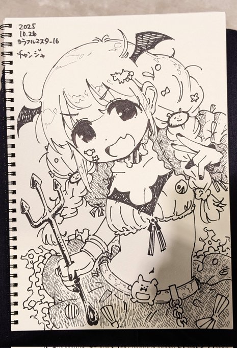 スケブを描きました! いつものことだけどカラマスの会場暑いね