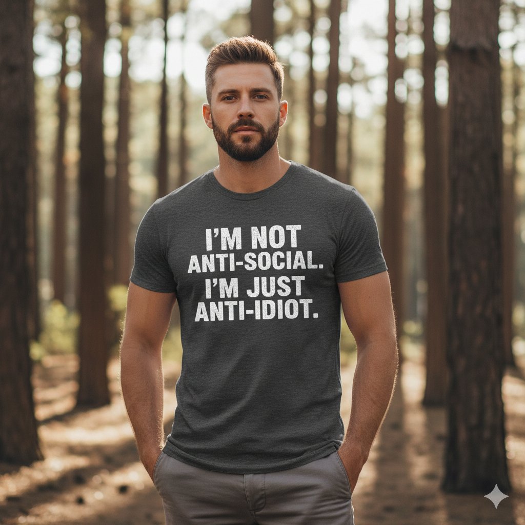lfbrowne's tweet image. If you&apos;re selective about your social circle, this shirt speaks for itself. It&apos;s not you, it&apos;s... them. The perfect #IntrovertHumor statement piece.

Grab this tee NOW before your next unwanted interaction: tee.pub/lic/oS5ufIbYqYY

#AntiSocial #AntiIdiot #SarcasticHumor #FunnyTee