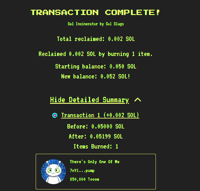 TOOOMSOL's tweet photo. First burn complete. more coming. There is only one of me https://t.co/ajnxVVp3oI