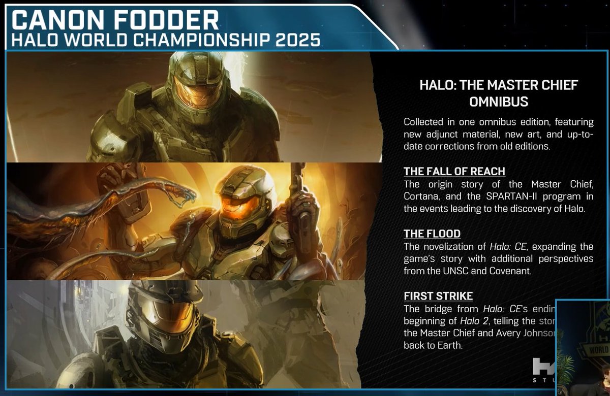 leaks_infinite's tweet photo. All the early Halo books are getting up to date corrections &amp; new additions in a single Omnibus collection! 
• Halo The fall of Reach 
• Halo The Flood
• Halo First Strike https://t.co/Q1BJubp7L2