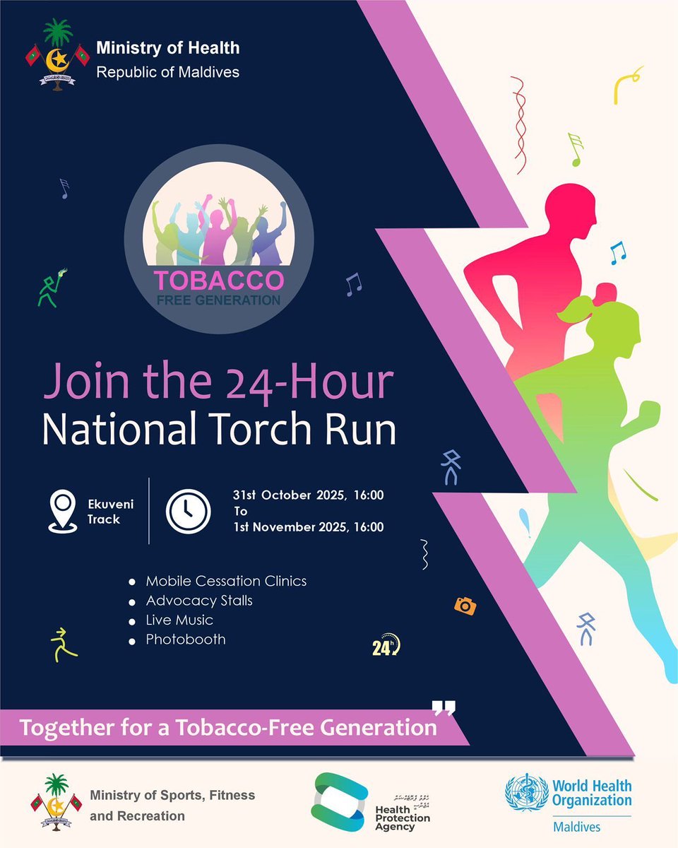 The countdown is ON! 

Join us at Ekuveni Stadium on Oct 31, 4:00 PM for the National Torch Run — For a Tobacco-Free Future. 

Run. Shine. Inspire a Tobacco-Free Generation. 

#NationalTorchRun #TobaccoFreeFuture #TobaccoFreeGeneration