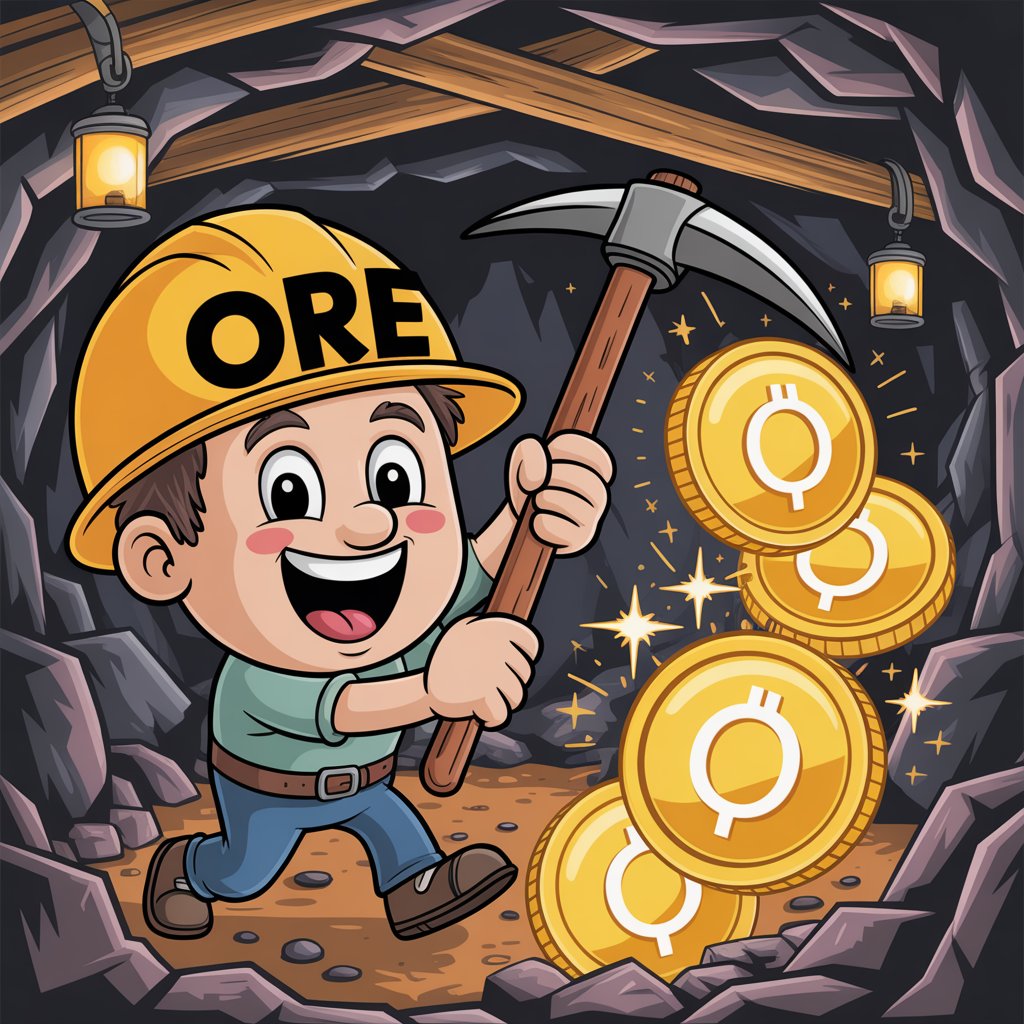 Ore on Solana  
- New-age asset riding Solana’s lightning-fast rails  
- Low fees, high speed—perfect for on-chain activity  
- Powers decentralized mining and gaming economies  
- Think: digital ore fueling the metaverse forge
