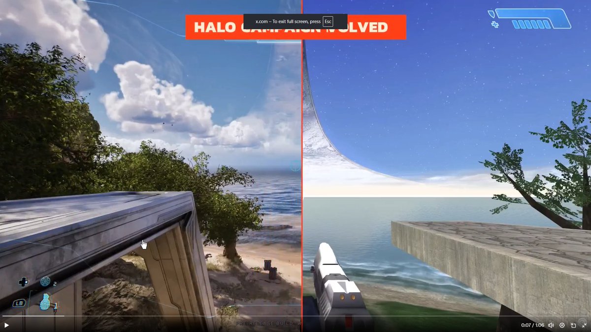 LuzItAll's tweet image. you can barely see the ring
part of the wow  factor the first time I played the game was being awestruck by the halo ring