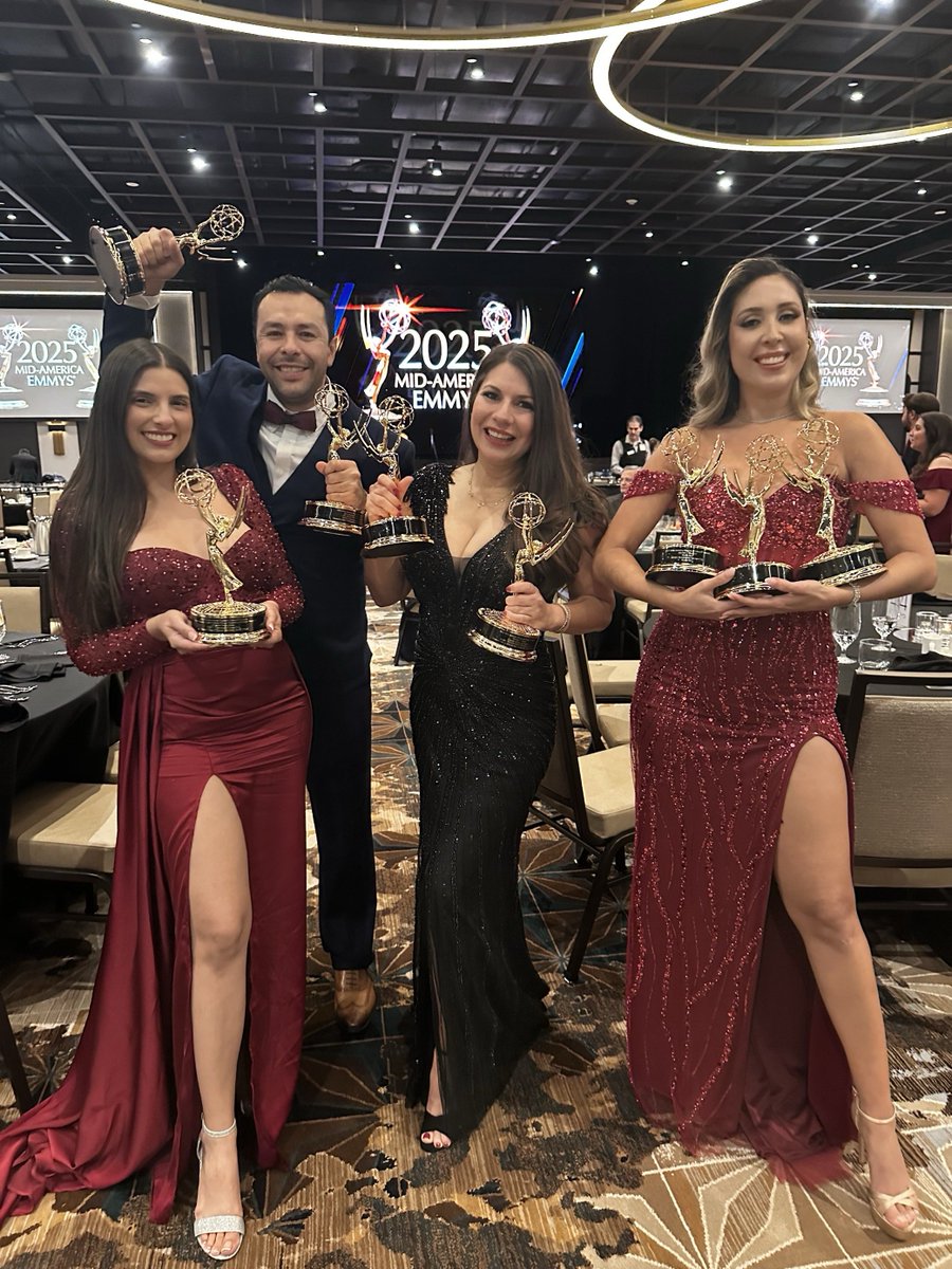 So proud of my <a href="/TelemundoKC/">Telemundo Kansas City</a> team on their #EmmyMidAm <a href="/emmymidam/">NATAS Mid-America EMMY Awards</a> wins tonight. Great way to celebrate our first year of our local newscast launch! #ContigoPrimero <a href="/shbtv/">SagamoreHill</a>