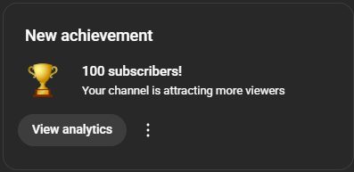 KixelGG's tweet photo. The YouTube has achieved 100 Subscribers https://t.co/mwiMHXqMZi