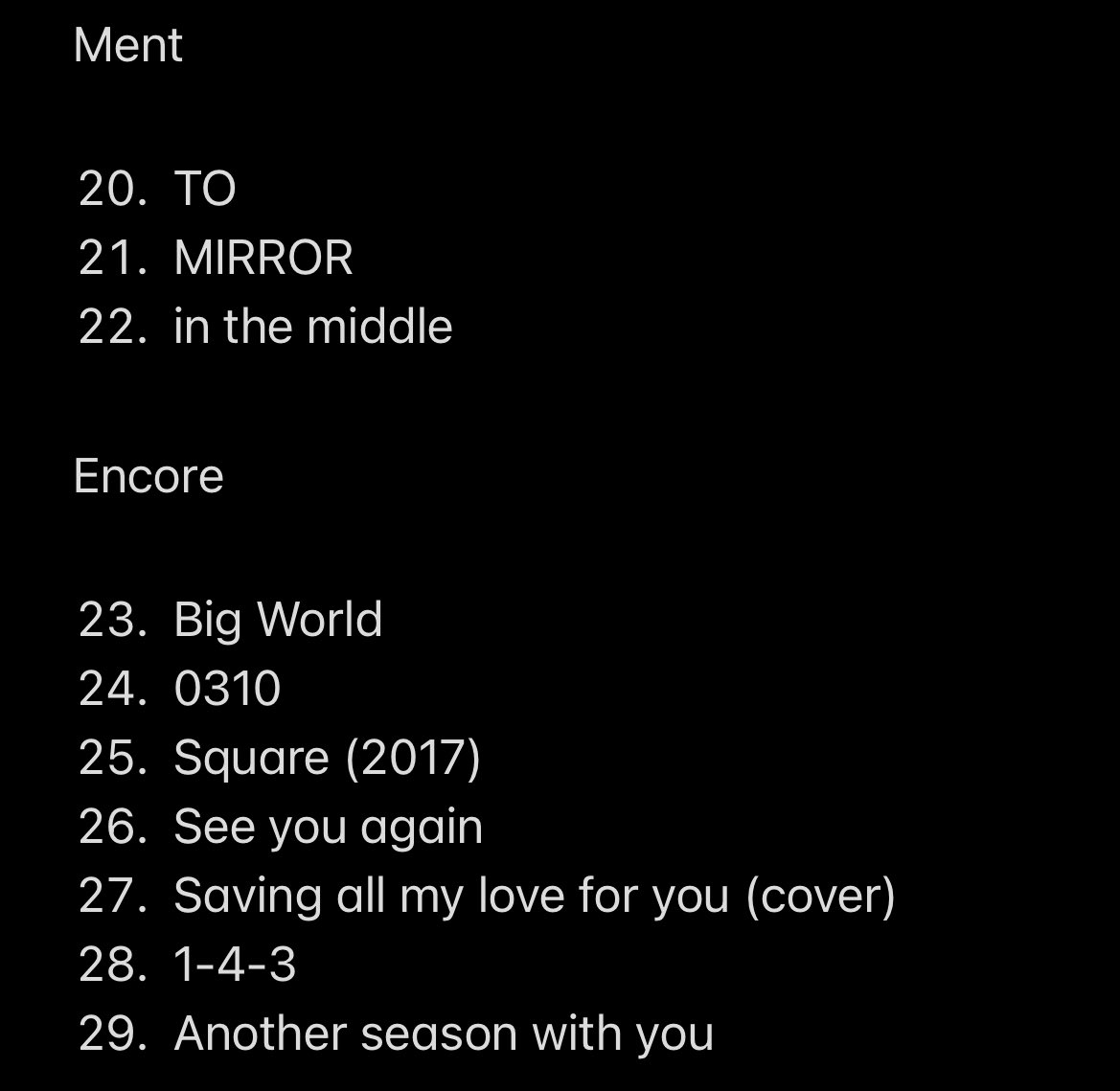 251025 Yerin Baek ‘Flash and Core’ Concert - Day 1 Setlist 🤍🪽

#백예린 #yerinbaek #FlashandCore