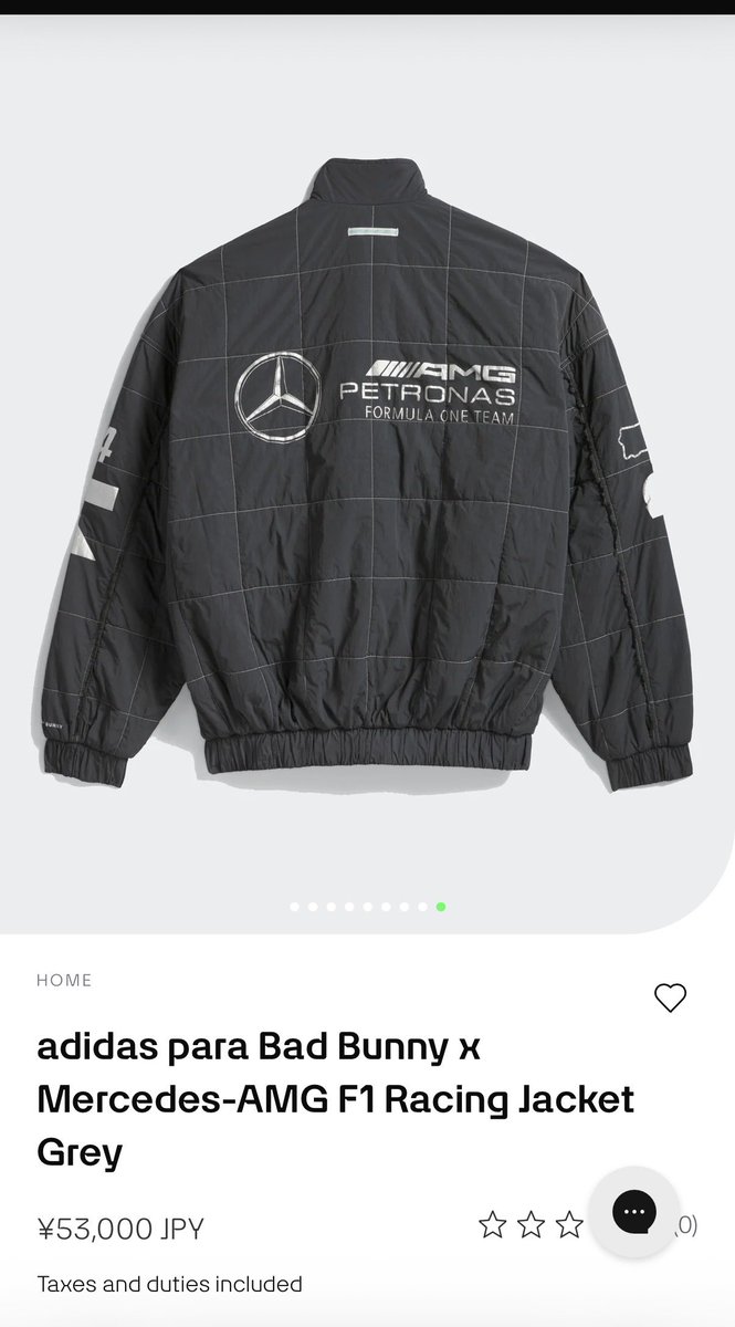 Bad bunnyコラボのジャケットめっちゃいいんだけどお値段いかちぃですね
