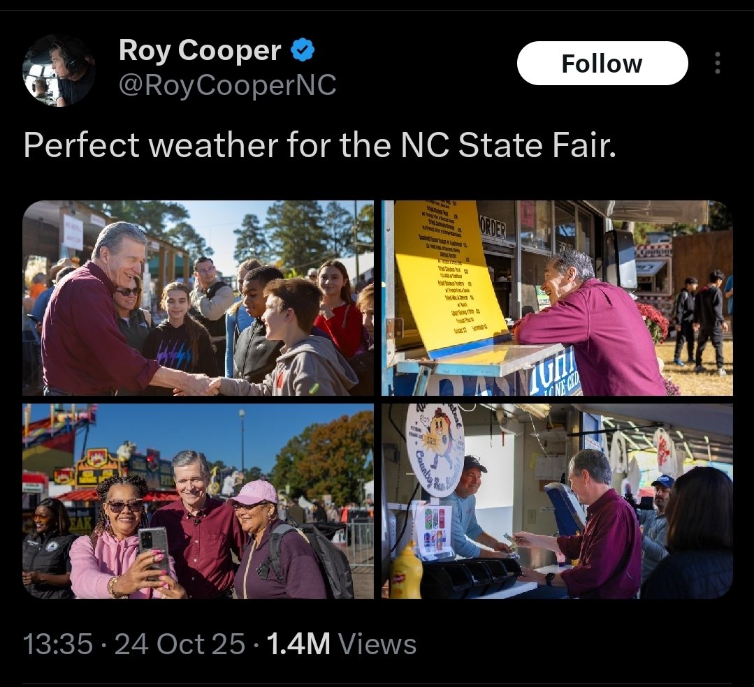 VeteransPartyNC's tweet photo. What the cinnamon toast f**k is this @RoyCooperNC? The Ft. Bragg water gives cancer, not ET hands. Are we missing the black kid's arm or something?

Also, whats up with that chin in photo 3?
#nc #ncpol #KingRoy https://t.co/MRZo1jnRig