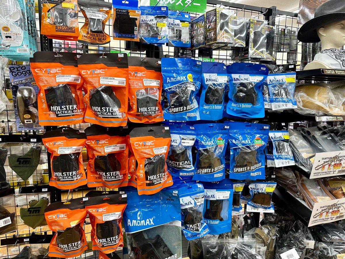 tammatsuyama's tweet photo. #CYTAC #AMOMAX #ライラクス 等のCQCホルスターを販売中!
ハンドガンをしっかり保持しながらワンタッチでスムーズン抜くことができる便利なホルスターです!
#ミリタリー #装備品 #ホルスター #サバイバルゲーム #タムタム松山店 https://t.co/ZkWaZ6LeCE