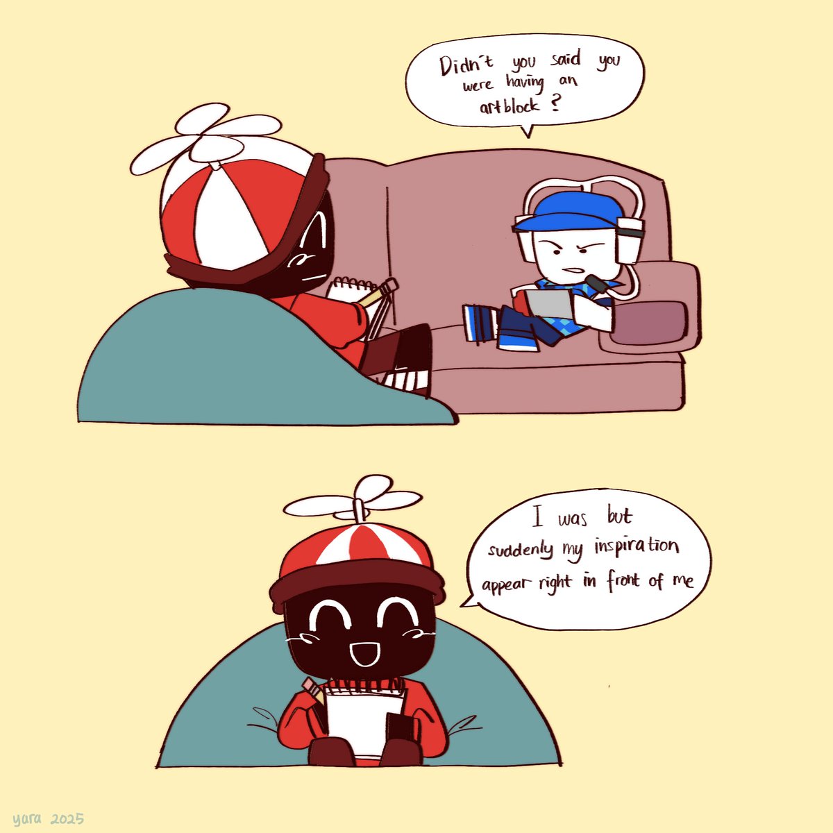 Yaaravu_'s tweet image. That comm made me wanna draw them again #thevigilantics #robloxoc