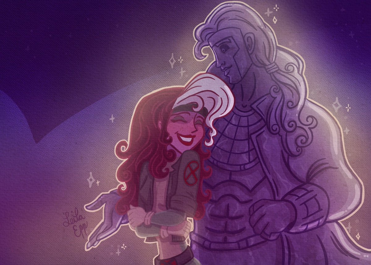 Romy meets Hercules? Was more challenging than expected trying to meld the two styles together but I think it turned out cute. 

"No chance no way, I won't say I'm in love." 🎶

#Romy #Xmen