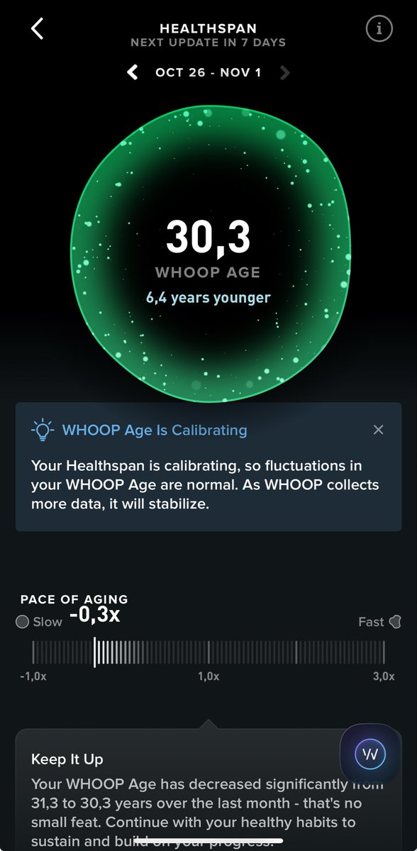 我们还聊到whoop，他说几年前whoop找他们融资，他戴了俩月就没用了，也没投。他问，好用吗。我说，好用啊，特别是whoop age，把你的健康可视化了。现在跟我老公卷whoop age，他大我4岁，whoop age只大我1岁不到。最近两周卷下来发现我的whoop age又年轻了一些，aging