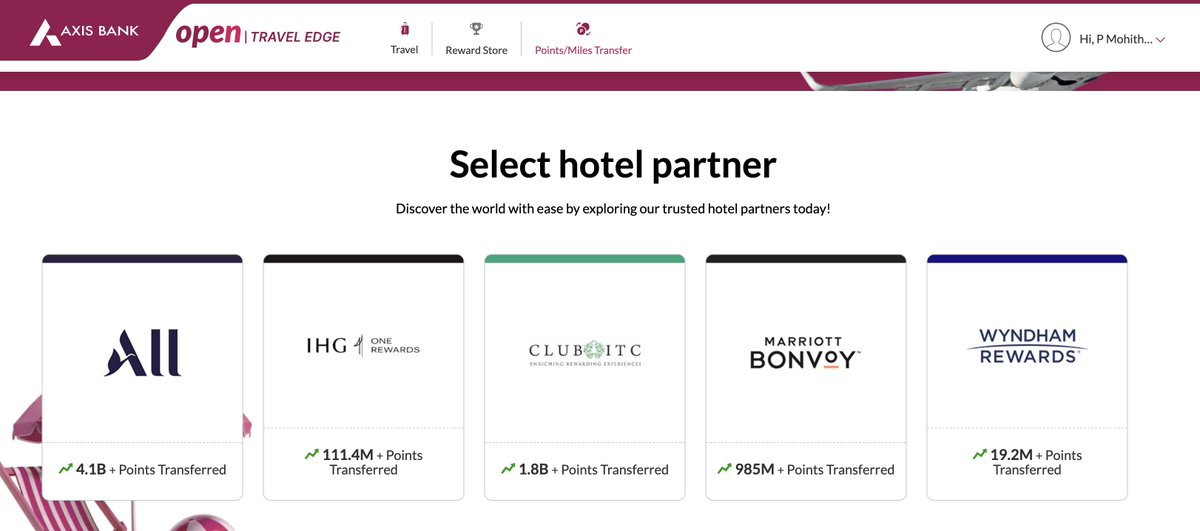 _haroldfinch's tweet image. If you’re wondering how to fund this play 👇

These transfer partners should work:
💳 Axis Bank
💳 HDFC
💳 SBI Miles Card

Easy path to more free stays &amp;amp; upgrades 🔁💎