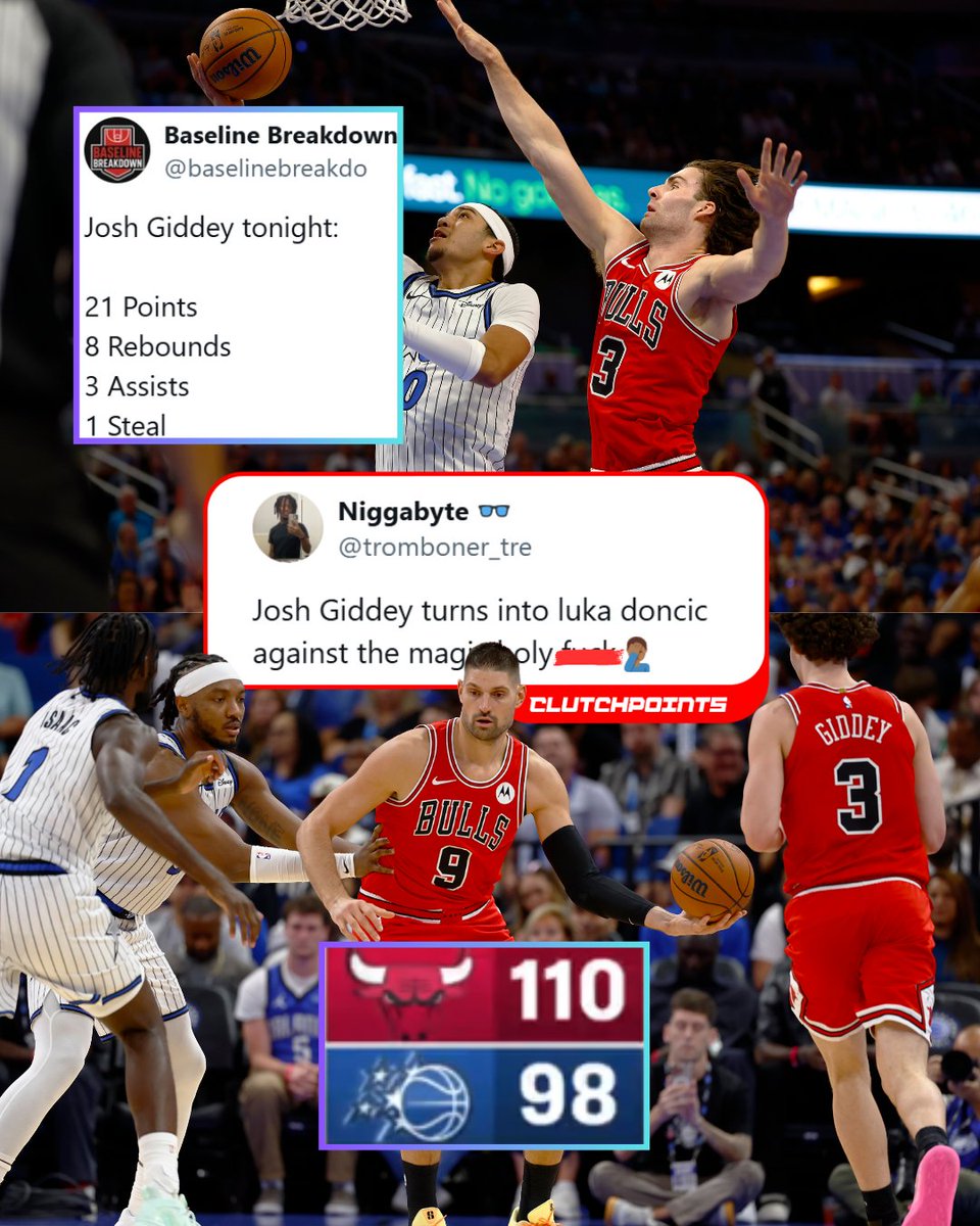 Josh Giddey cooked against the Magic to secure the win, 110-98 🔥
21 points
8 rebounds
3 assists