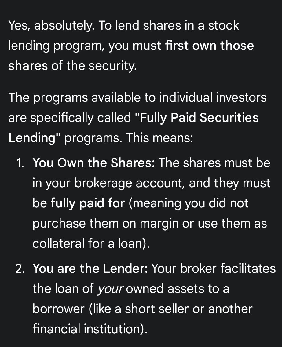 CreoleNote7's tweet image. $SGBX 
If you own shares here than you need to turn off stock lending and your may turn it back on later but now turn it off so you may stop shorts from borrowing the shares you hokd here, that will cause a squeeze forcing them to return the shares to the broker..