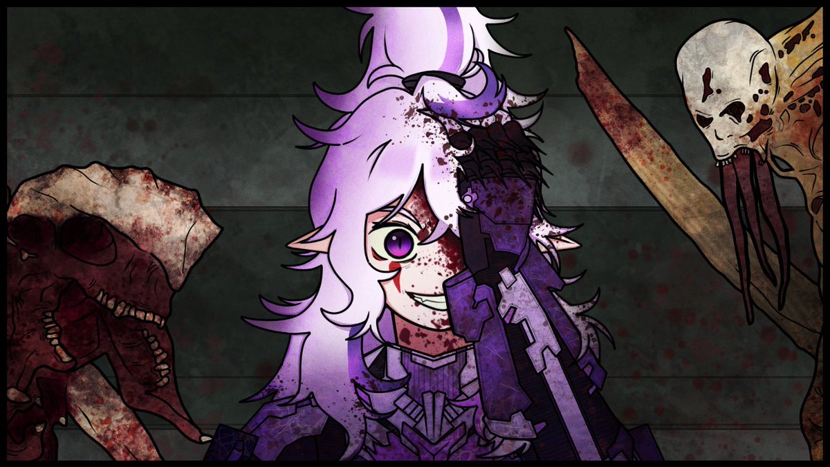 TankenkaShen's tweet photo. I was commissioned by @AttariFelarin again to do a YouTube Thumbnail. This one's a bit graphic since it's a horror game. 🧟🌌

@AttariFelarinから再びYouTubeサムネイルの制作を依頼されました。今回はホラーゲームなので、少しグロテスクな内容になっています。🧟🌌 https://t.co/LoPPivMytw