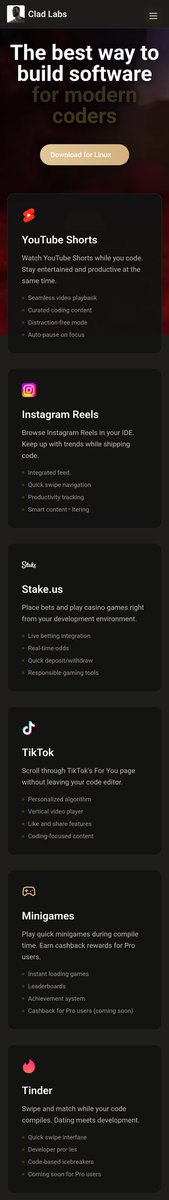 cladlabs.ai/features  BTW it got <a href="/ycombinator/">Y Combinator</a> funding