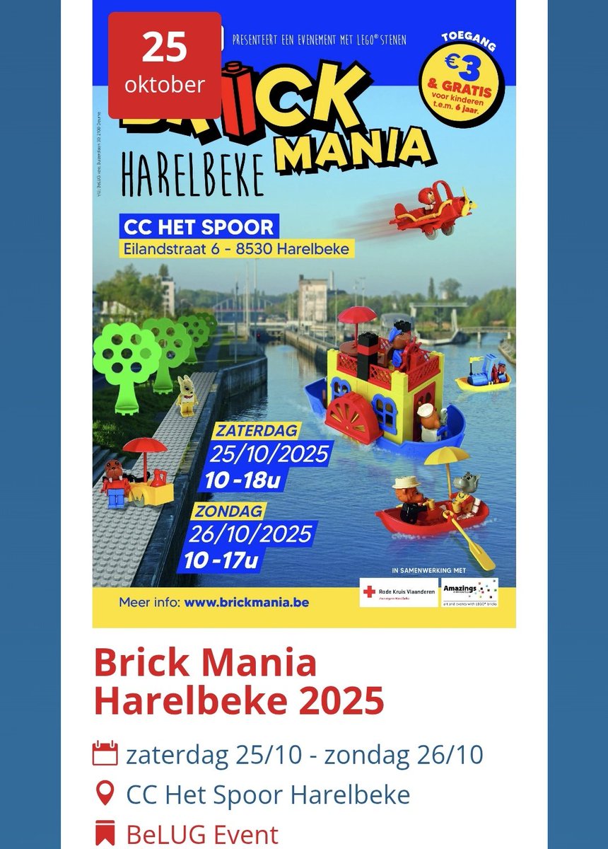Om 10u openen we de deuren voor dag 2 van de #LEGO beurs te #Harelbeke iedereen welkom vele bouwwerken foto zoektocht en verkoop in cc het spoor