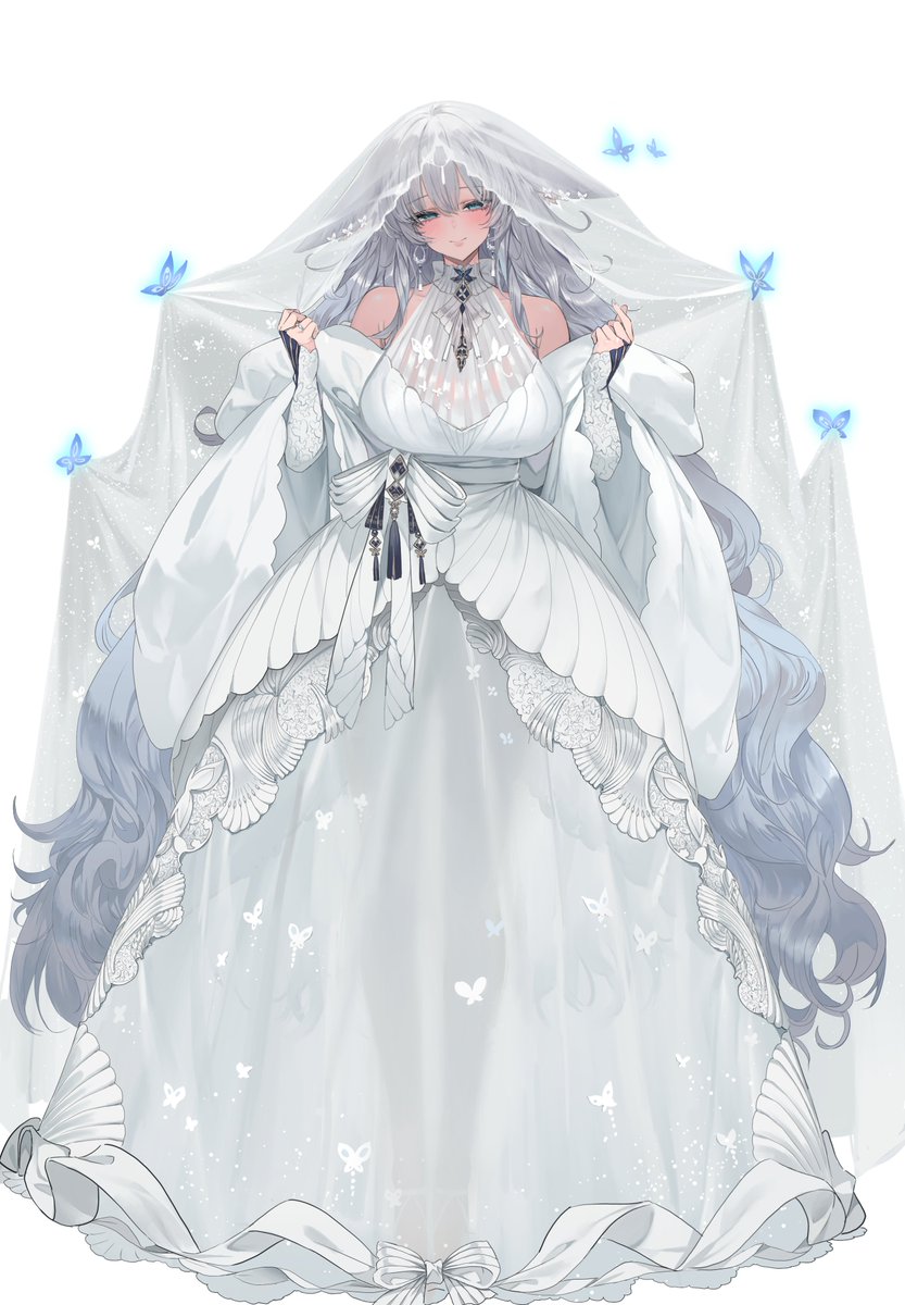 Shinano Wedding gown 
美しいウェディングドレスを着た信濃 😍
#アズールレーン