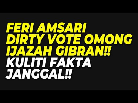 🔴LIVE! 
FERI AMSARI DIRTY VOTE OMONG IJAZAH GIBRAN!! 
KULITI FAKTA JANGGAL!!

youtube.com/watch?v=EBWp1P…