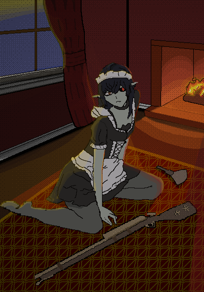 eggerzman's tweet image. we love drawing dudes in maid outfits 
especially @TheBurlee