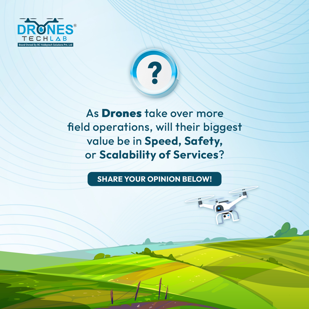 Drones_Tech_Lab's tweet image. Drones are redefining field operations, making them faster, safer, and more efficient than ever before. As their role expands across industries, what truly defines their value: speed, safety, or scalability? 
Share your view below!
#DroneTechnology #DroneServices #DroneAdoption