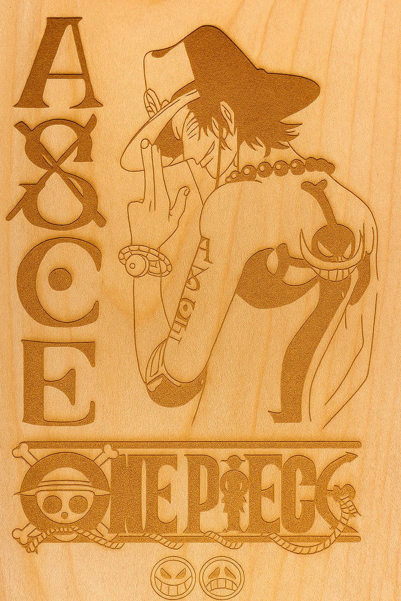 ac_des1gns's tweet image. Laser engraved design of the Ace from &quot;One Piece&quot; #ONEPIECE  #cncidea #projectidea #cncproject