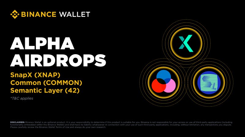Binance Alpha 

| Upcoming 🗓️Days 27 |

➩ XSNAP $XNAP
 ⇾ Alpha launch time: TBA
  ⇾ Binance Spot: ❌
  ⇾ Backers: ❕
  ⇾ Funding: $❕