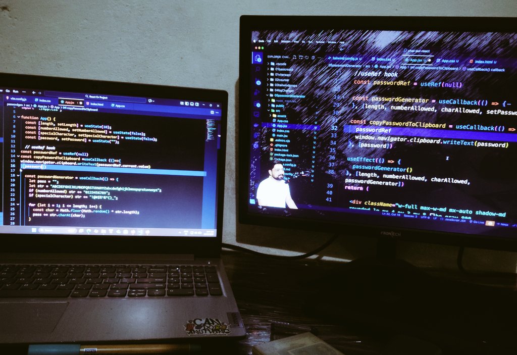 rajxcode's tweet image. #Day10 /35  - Password Generator App 🔐
Built  a clean and functional password generator using #ReactJS  + #TailwindCSS  🖥️
👉🏻Adjustable length 
👉🏻Include number & Special character 
👉🏻One-click copy Feature 
@Hiteshdotcom  @ChaiCodeHQ  
#Chaiaurcode #WebDevelopment