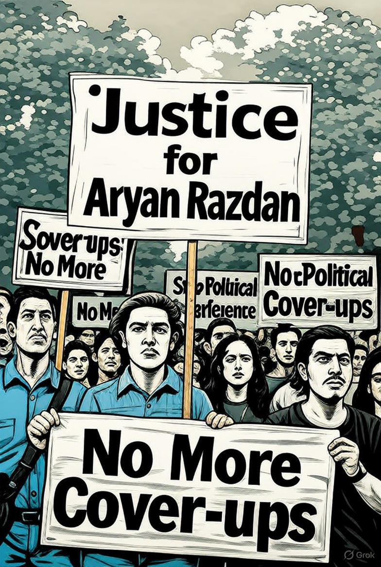 We shall raise our voice as the Chairman of CGC is in kashmir we must not forget to ask him questions about the mysterious death of Aryan Razdan
How <a href="/DGPPunjabPolice/">DGP Punjab Police</a> <a href="/PunjabPoliceInd/">Punjab Police India</a>  failed to take any kind of action to investigate the reasons behind the death 
<a href="/SapruSanjay/">Sanjay Sapru</a>