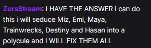 cassiecatnip's tweet image. most insane comment i've seen on twitch in my 12 years on the platform. bravo