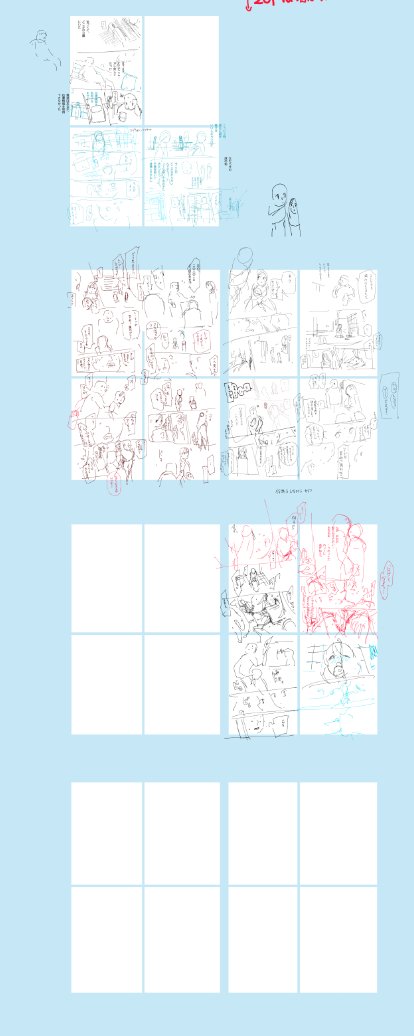 久々に新作のネームを。
一カ月ぶりくらい。

少しずつノートやディスコードに案出ししてたやつを形に。 