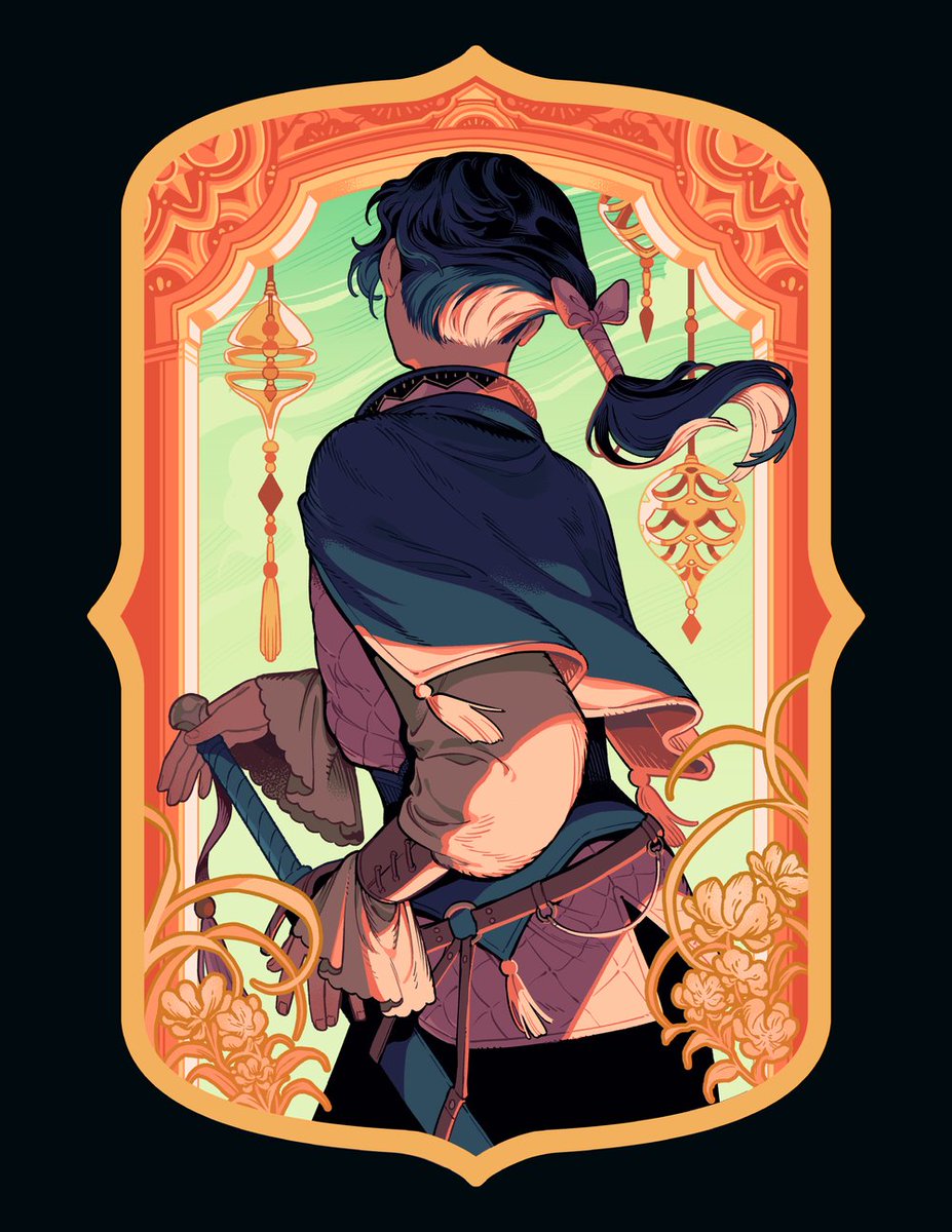 Aluhnim's tweet image. Guardian. An original character drawing.