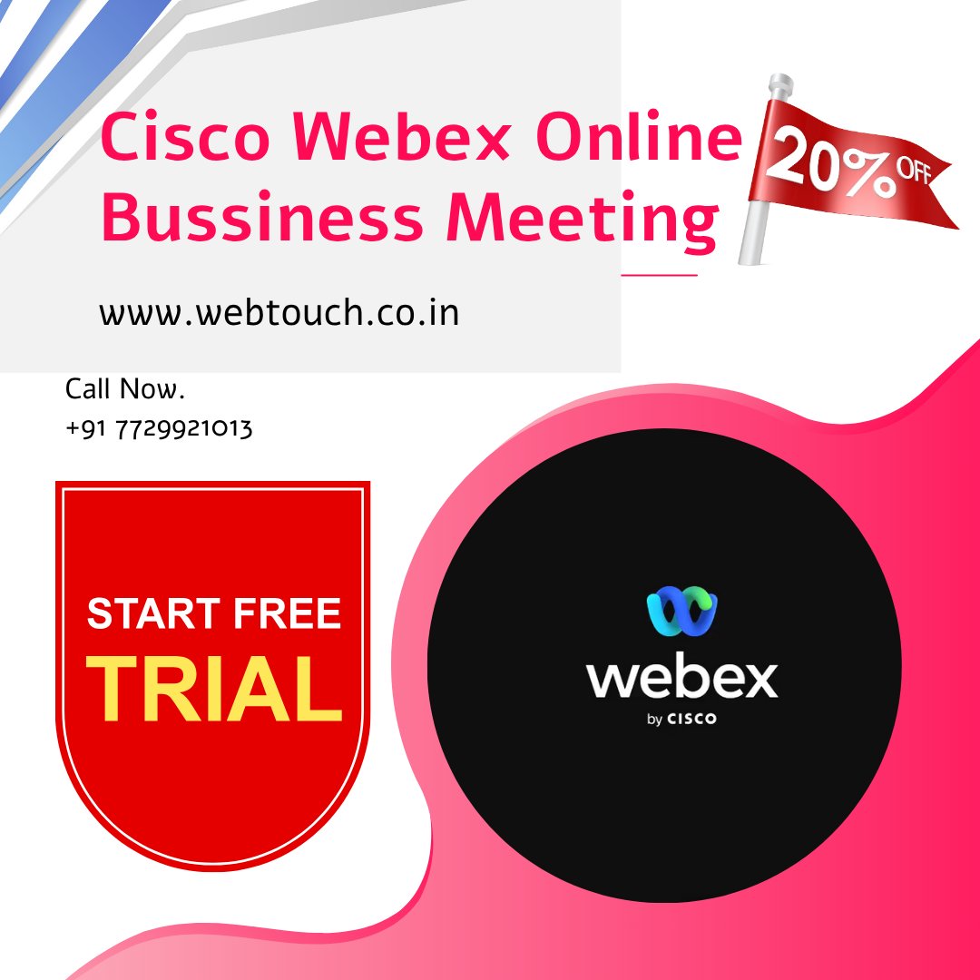 webtouch123's tweet photo. Cisco Webex Online Meetings Application- Connect your sales team in less than one minute. 90 days free trial available. 20% off on paid subscriptions.

Email I’d: webexsales@webtouch.co.in
+91 7729921013
Web: https://t.co/2dcm2Zxw09 https://t.co/xq8XwqUCZ1