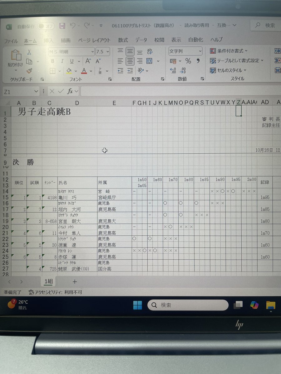 鹿屋体育大学陸上部結果速報 (@nifstf) on Twitter photo 第2回南九州学連競技会
男子走高跳 第2回南九州学連競技会
男子走高跳