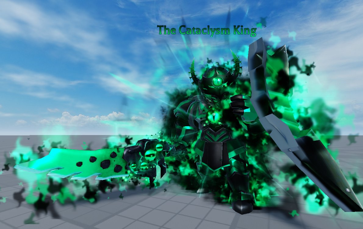 Kieroft's tweet image. I decided to redo the Cataclysm King's aura to not be misty like his previous one!
#ROBLOX #RobloxOC #OC #OCRP #arcaneodyssey
