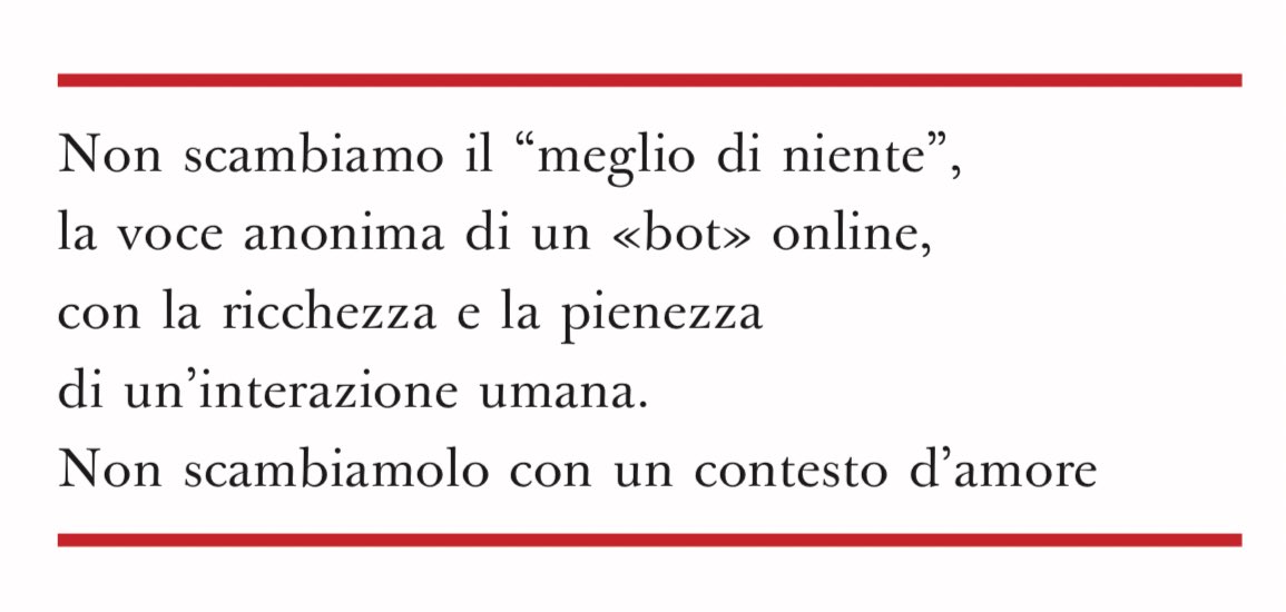 “Una Chiesa e un papa che ci aiutassero ad avere una spiritualità da XXI secolo, degna e all’altezza delle tecnologie che abbiamo costruito, sarebbero veramente un enorme successo”. (Luciano Floridi a <a href="/oss_romano/">L'Osservatore Romano</a>) 👇

osservatoreromano.va/it/news/2025-1…