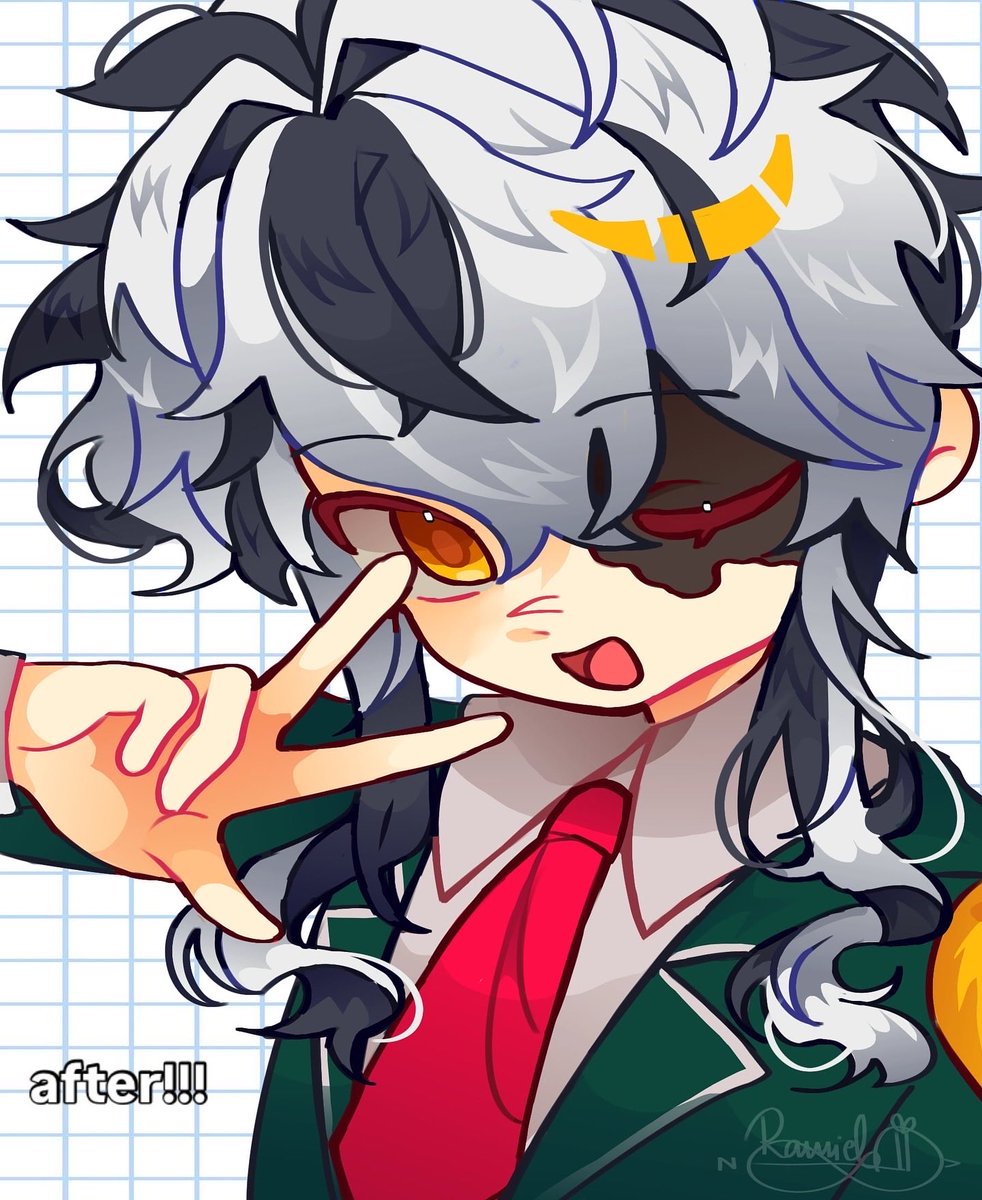 Hi…, old oc that I wanted to redraw…shivers

#oc