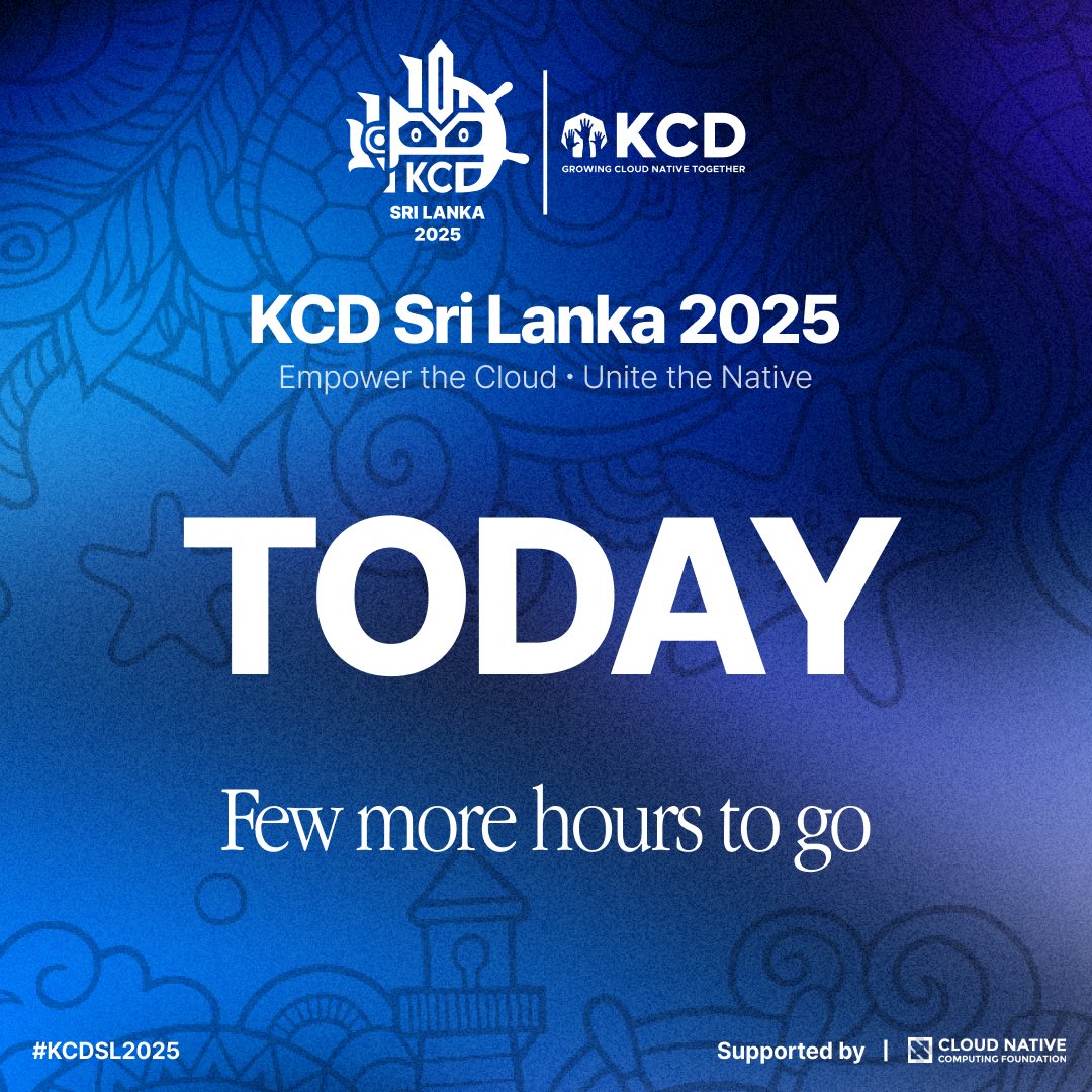 kcdsrilanka's tweet image. KCD Sri Lanka 2025 is happening today, with a few more hours to go!

Explore, connect, and make the most of every moment with our incredible partners.

📅 Date: 26th October 2025
📍 Venue: BMICH, Colombo

#KCDSL2025 #CloudNative #Kubernetes #CNCF #DevOps #CloudComputing #KCDs