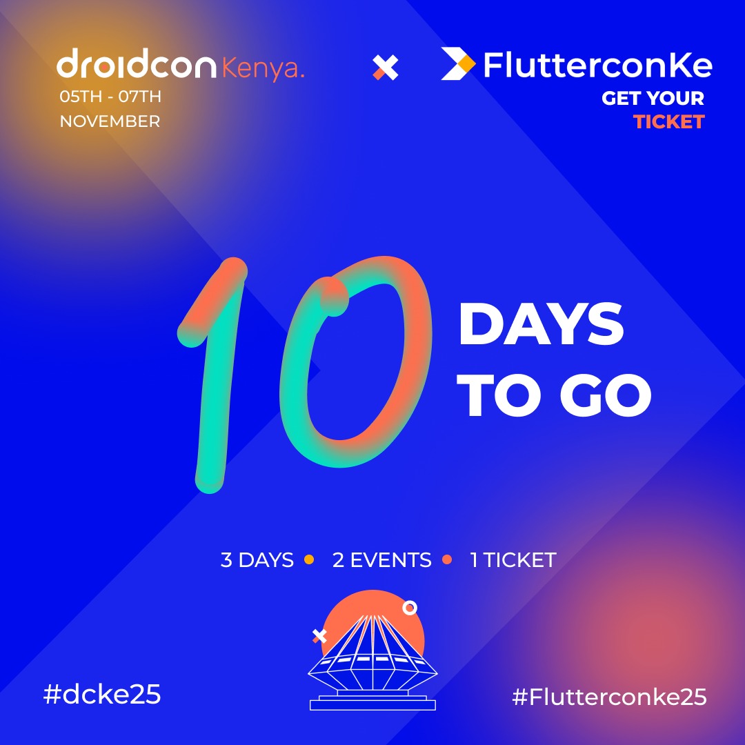 254androiddevs's tweet image. 🚨 Only 10 days to go!
The wait is almost over — @droidconke X @FlutterconKE 2025 is just around the corner! 🚀
🎯 1 Ticket. 2 Epic Events. 3 Unforgettable Days.
Don’t miss out — tickets are selling fast!
🎟 Grab yours now 👉 bit.ly/dcKE2025Tickets