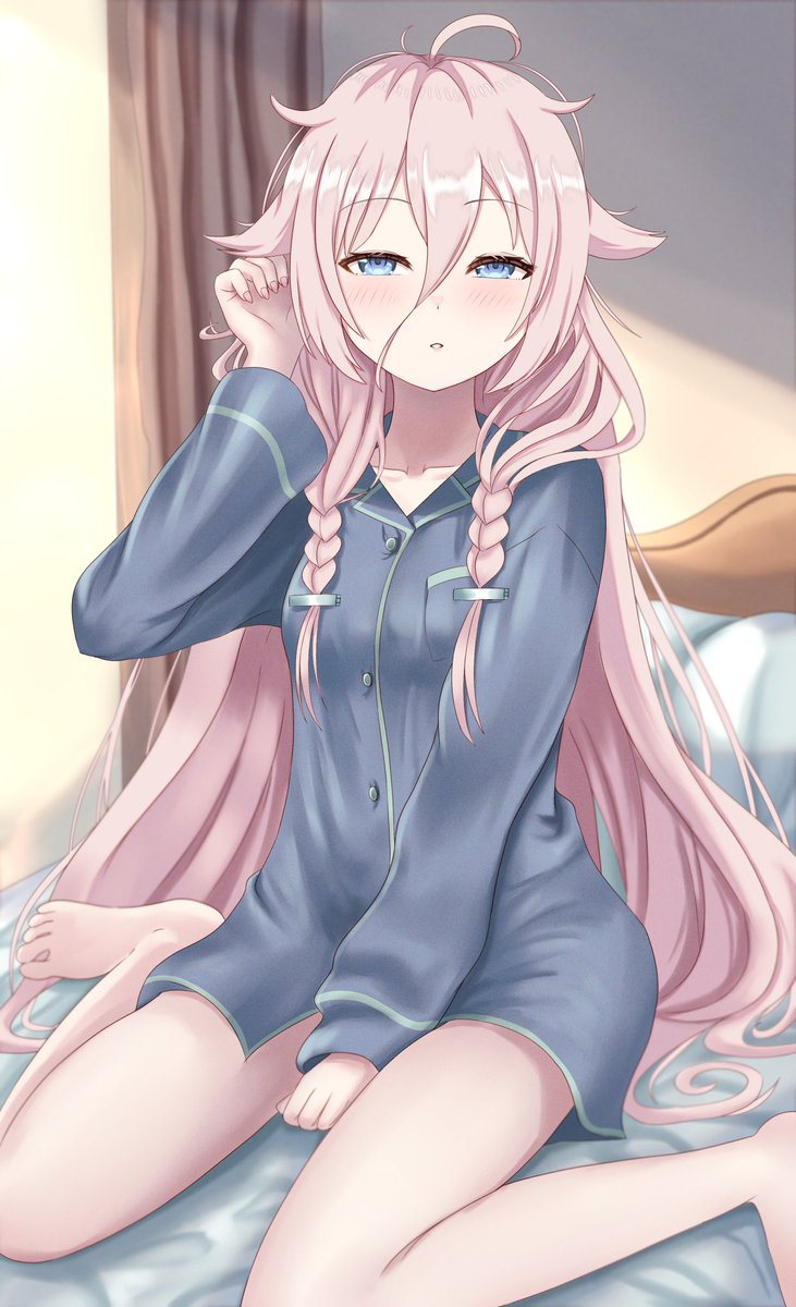 Sakulano_Suzuca's tweet image. skebの依頼でパジャマ姿のイアちゃんを描きました