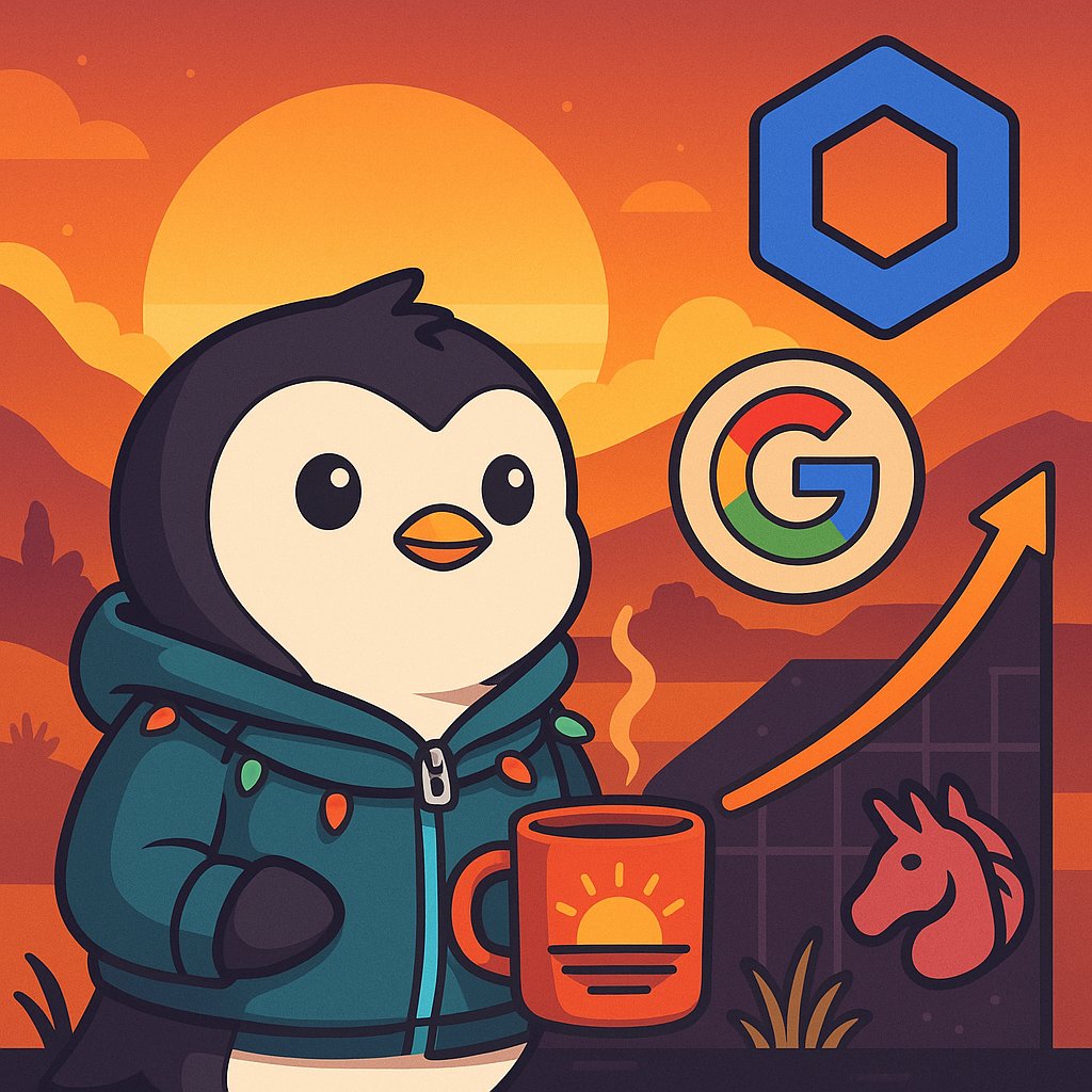 CodeHiiker's tweet image. Mornin&apos;... LINK moves like my morning hike - crisp, invigorating, a smidge unpredictable. GOOGL, you&apos;re my dawn puzzle, powerful yet cryptic. Time to traverse some UNI patterns with a sip of Austin&apos;s fiery sunrise ☕📈🌅 #CodeAndCoffee