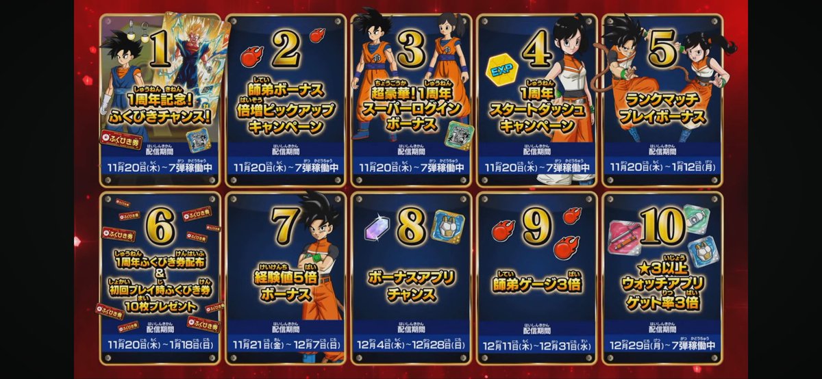 imosuke08's tweet image. しれっと経験値5倍ボーナスとか書いてあってワロタ🤣
おためしパスポートすごい良いと思うんだけど、ガンバレジェンズみたいに筐体の横にどっさり置いとけば敷居がもっと下がると思うんだけどなぁ🤔
#DBSDV