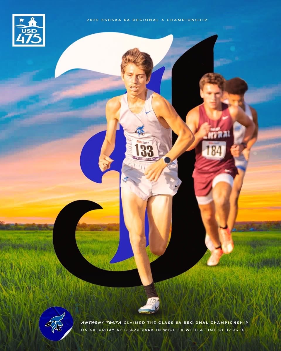 🏆Congrats to Junction City High School USD 475 junior Anthony Testa on claiming the Kansas State High School Activities Association Class 6A Regional Championship on Saturday. Results: tinyurl.com/yckdhdmy #ThriveIn475