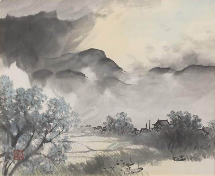 コロナ制圧祈願還元キャンペーン・文化勲章受章・川端龍子　筆（虹の如く）軸装 コロナ制圧祈願還元キャンペーン・文化勲章受章・川端龍子 筆