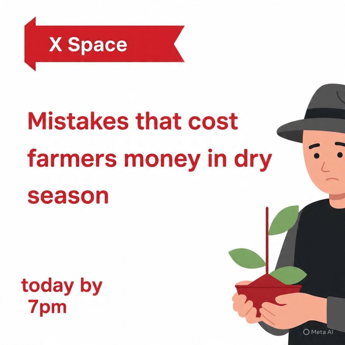 aprokofarmer's tweet image. Dry season is almost here don’t repeat the mistakes you made last year!

Join our X Space tonight by 7pm let&apos;s  discuss: Mistakes That Cost Farmers Money In Dry Season.

We will talk about the errors that drain profit from irrigation, management and sales.

@UgoAgro_…