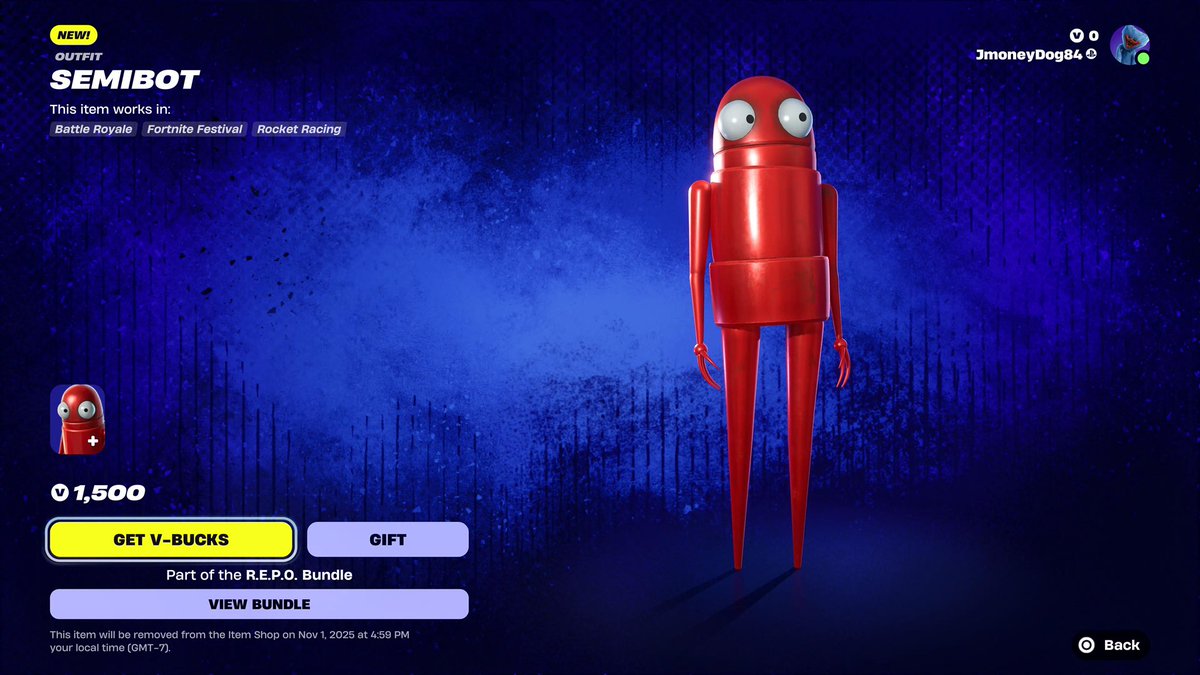 SEMIBOT Giveaway
#Fortnite #Giveaway #Ad

HOW TO ENTER!

-Follow me📲
-Like &amp; RT♻️
-Comment 'Done'✅

Ends in 24 hours!

Use Code 'Jmoneydog84' to support me, it helps a lot
💙 #EpicPartner