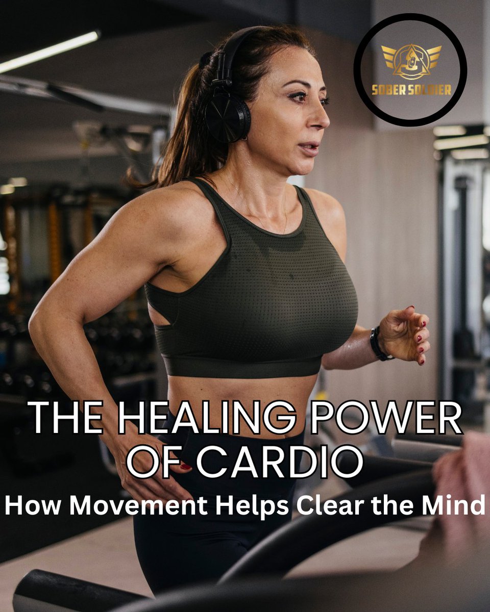SoberSoldierLLC's tweet photo. Cardio isn’t just fitness, it’s mental clarity in motion.
❤️Boosts mood naturally
🧠Clears mental fog
😌Reduces stress &amp; anxiety
🔥Builds discipline
🌅Restores confidence
#soberfitness #soberfit #EatLiftPray #SoberLife #SoberNutrition #TheAddictionsAcademy #SoberSoldier #Sobe https://t.co/XIcNCdmNzV