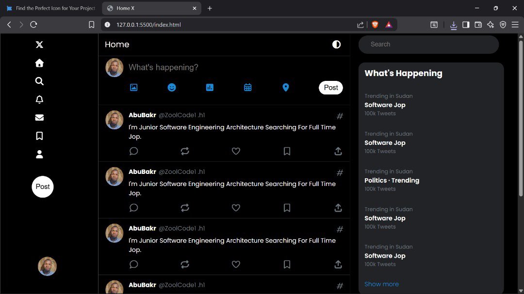ZoolCode_1's tweet image. From these projects, I learned how to structure web pages using HTML and style them with CSS. I understood how to create layouts similar to social media platforms, design responsive sections, use icons, and manage colors and spacing.