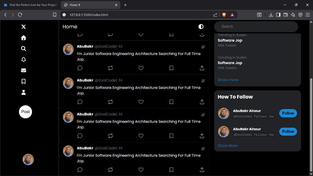 ZoolCode_1's tweet image. From these projects, I learned how to structure web pages using HTML and style them with CSS. I understood how to create layouts similar to social media platforms, design responsive sections, use icons, and manage colors and spacing.